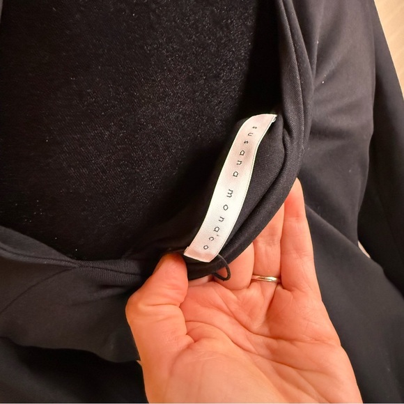 Susana Monaco Black Choker Neck Cutout Fit & Flare Minidress, Women’s Size XL - Picture 10 of 13